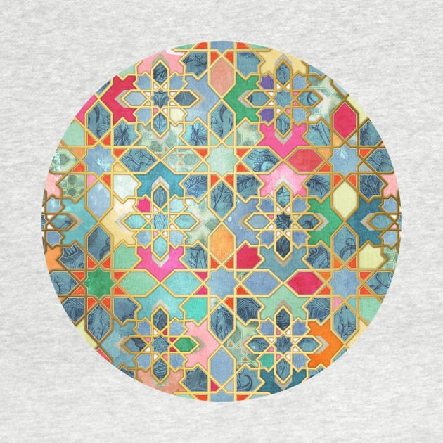 Gilt & Glory - Colorful Moroccan Mosaic by micklyn